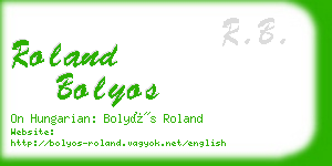 roland bolyos business card